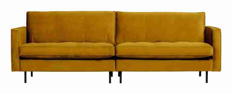 WOOOD Bank Rodeo 3-zits, Velvet - Oker - BePureHome