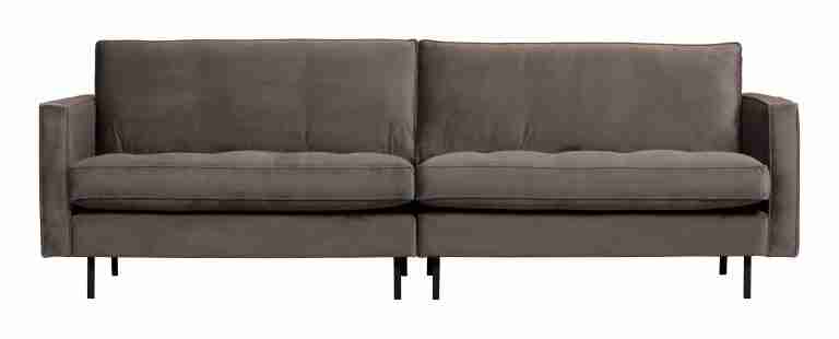 WOOOD Bank Rodeo 3-zits, Velvet - Taupe - BePureHome