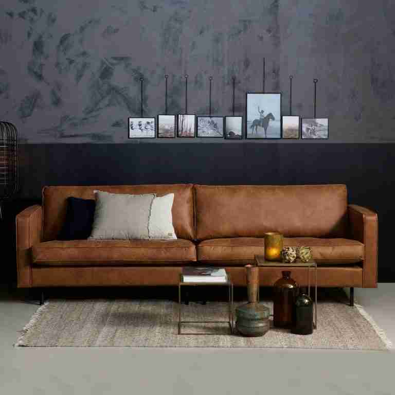 WOOOD Bank Rodeo Classic 3-zits - cognac - BePureHome