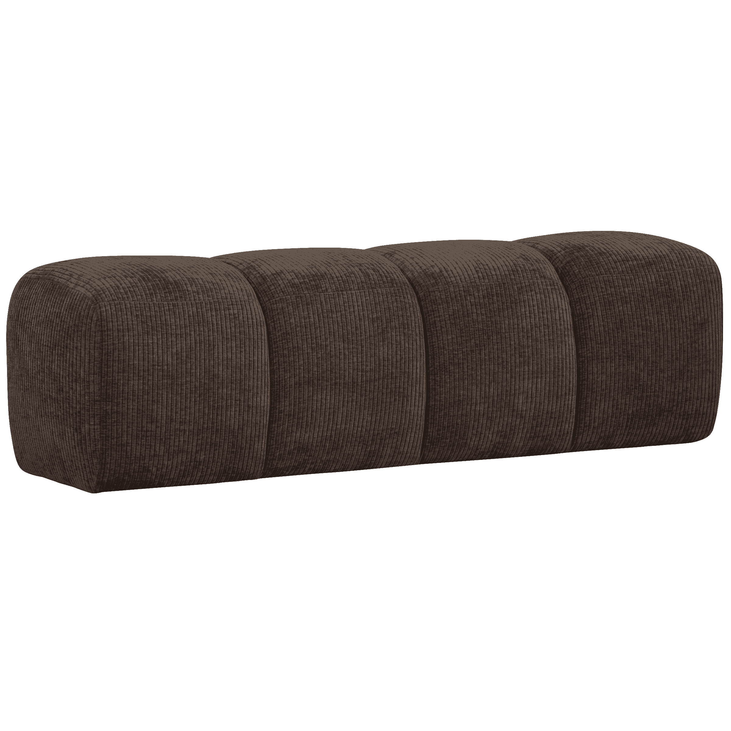 WOOOD Bankje Mojo Geweven Rib - Bruin