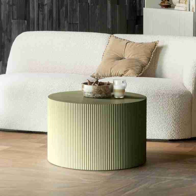 WOOOD Bijzettafel Sanne 60cm - Military Green - Rond - Exclusive