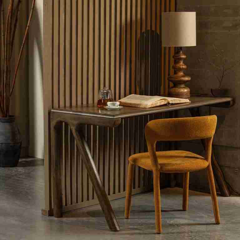 WOOOD Bureau Tug Mangohout, 130 x 60cm - Walnoot - BePureHome