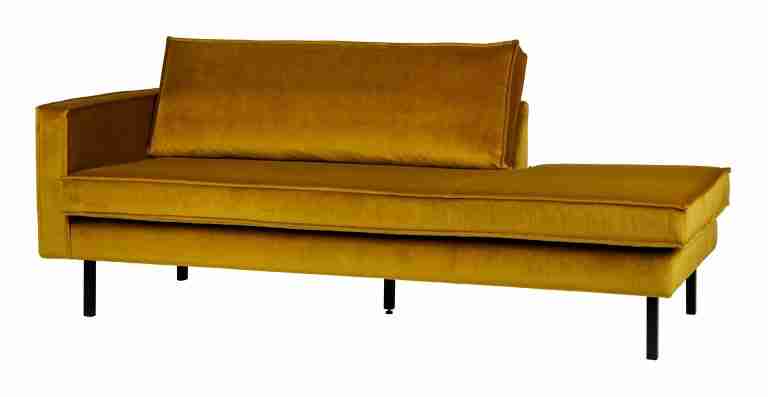 WOOOD Daybed Rodeo Links, Velvet - Oker - BePureHome