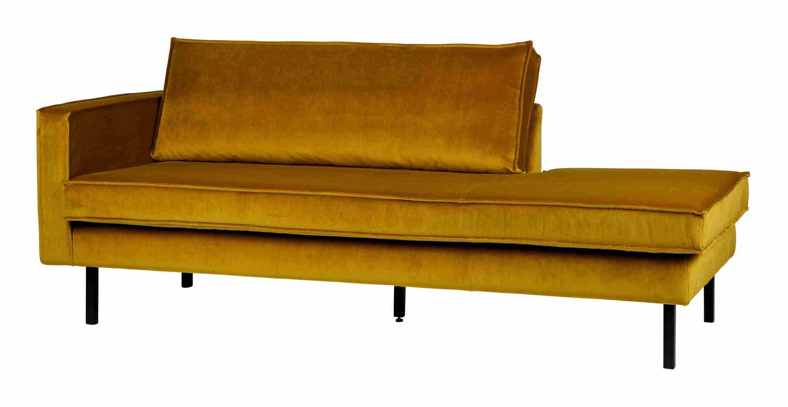 WOOOD Daybed Rodeo Links, Velvet - Oker - BePureHome
