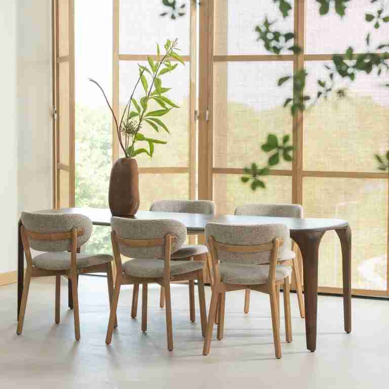 WOOOD Deens Ovale Eettafel Fiore Mangohout, 230 x 95cm - Donkerbruin - Ovaal