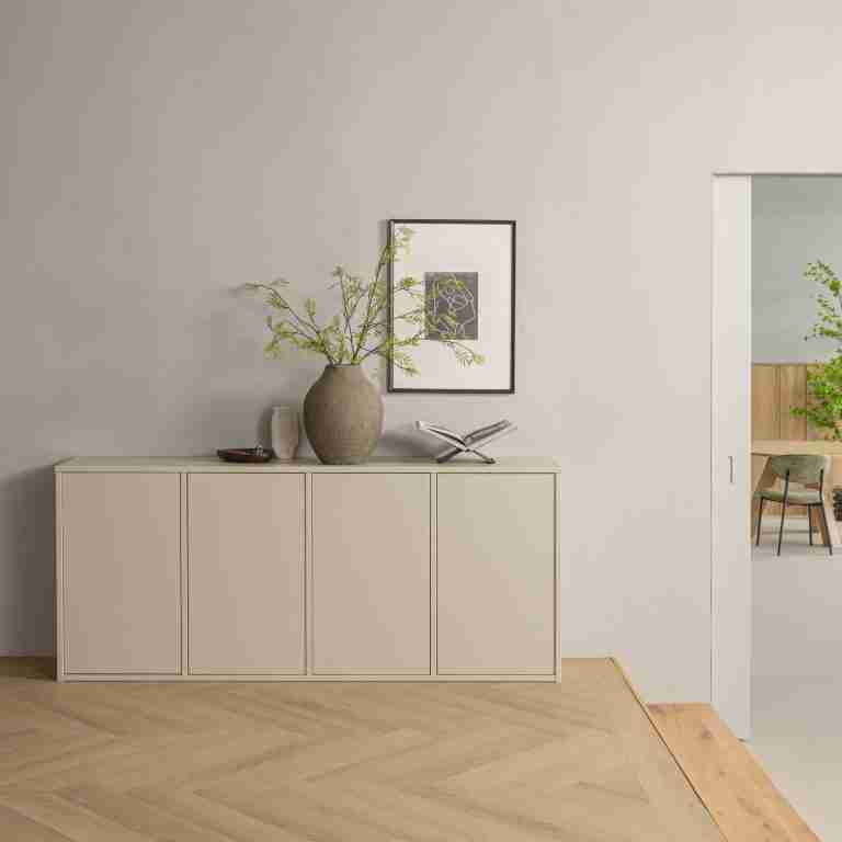 WOOOD Dressoir Merel Grenenhout, 200cm - Dust