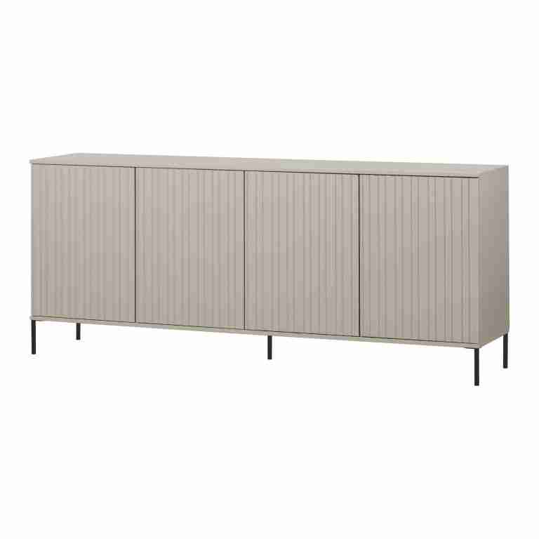 WOOOD Dressoir New Gravure Grenenhout, 200cm - Dust - Exclusive