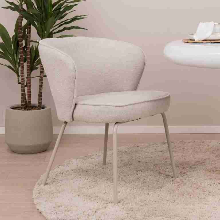WOOOD Eetkamerstoel Admit Geweven - Pebble - BePureHome