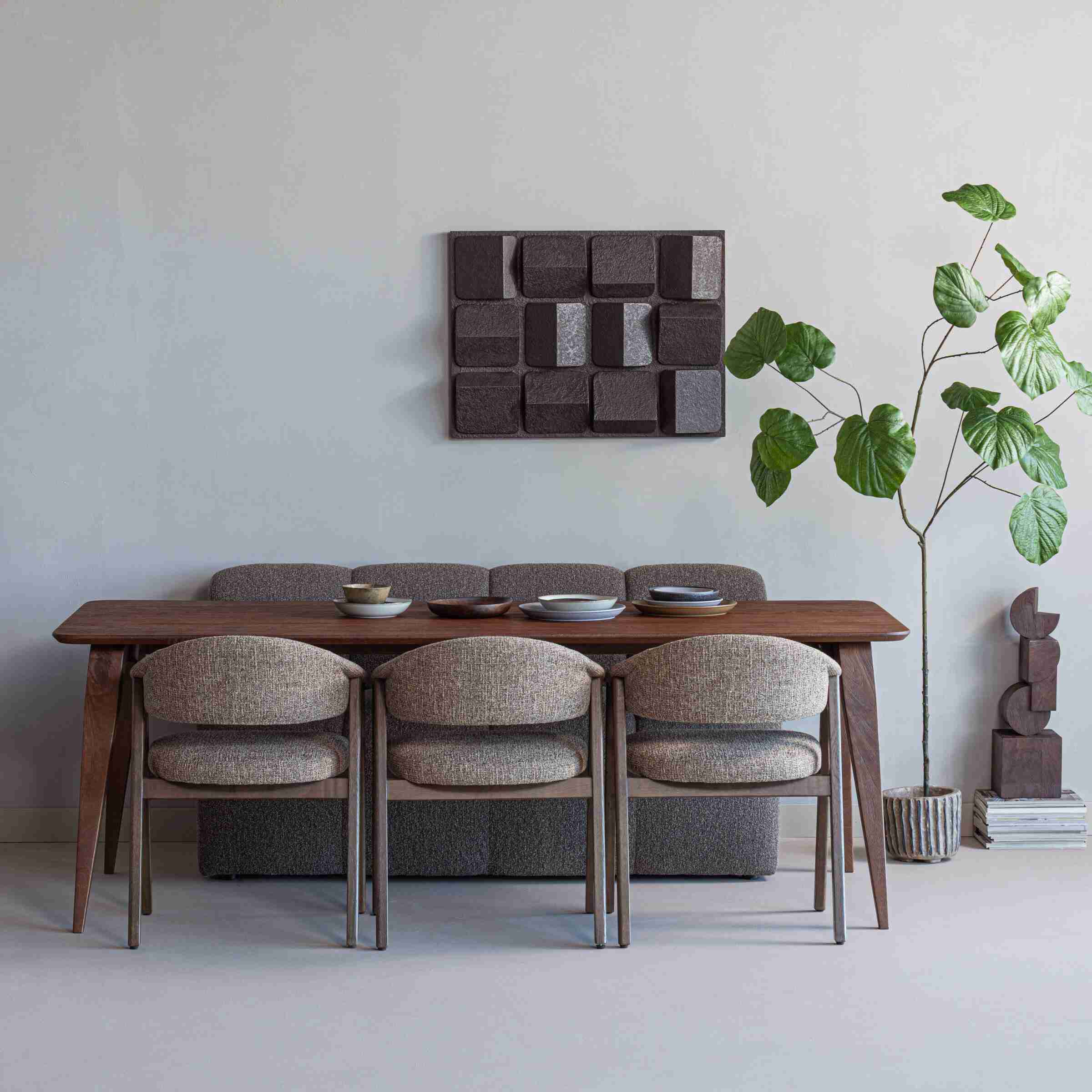 WOOOD Eettafel Rubo Mangohout, 220 x 95cm - Bruin