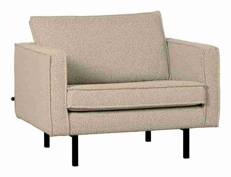 WOOOD Fauteuil Rodeo Bouclé - Beige - BePureHome