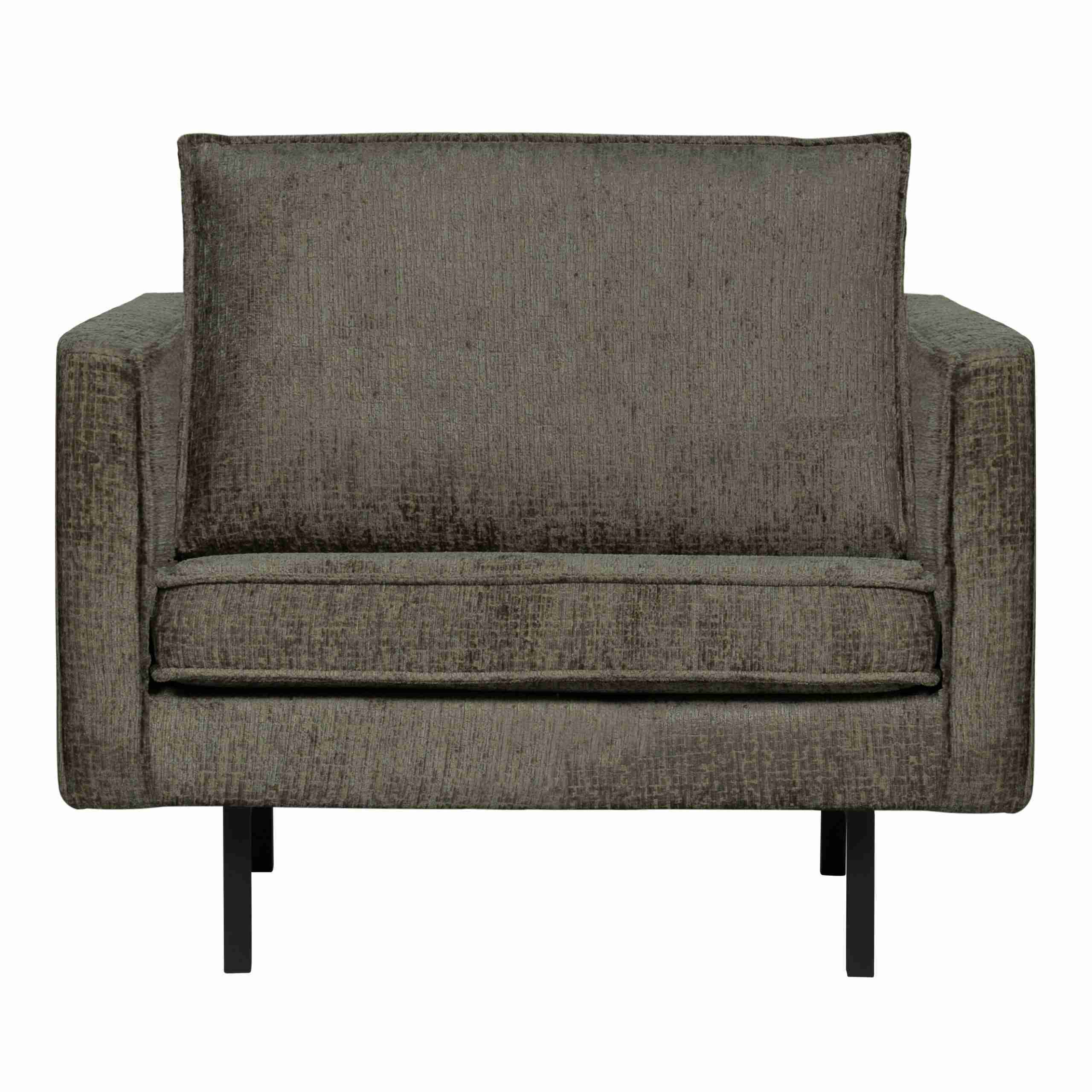 WOOOD Fauteuil Rodeo Structure Velvet - Frost - BePureHome