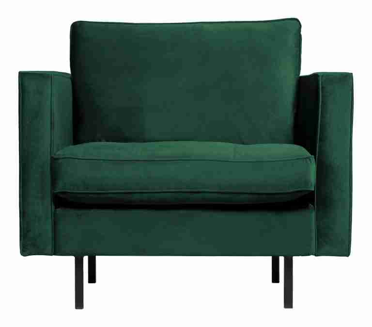 WOOOD Fauteuil Rodeo Velvet - Green Forest - BePureHome