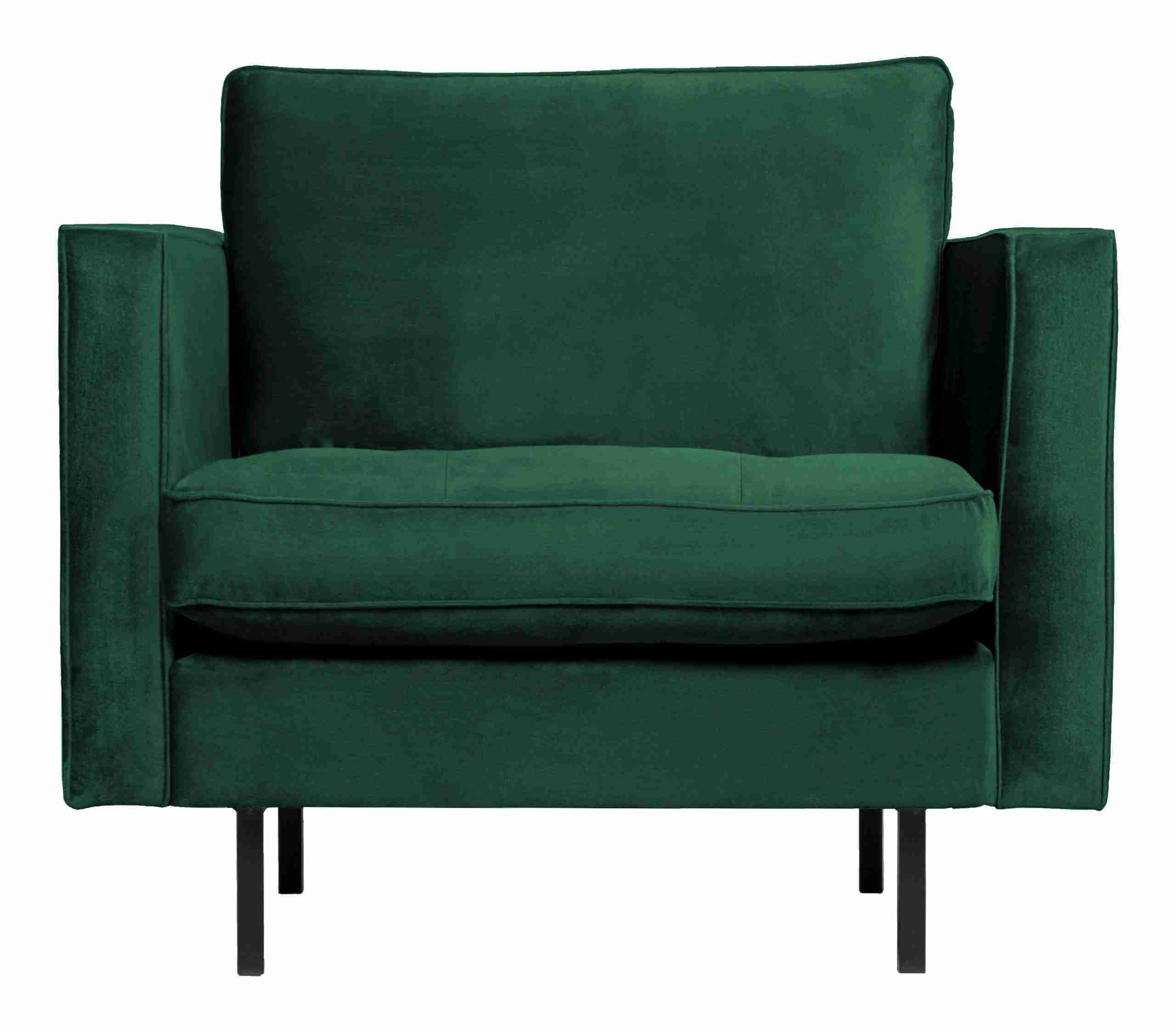 WOOOD Fauteuil Rodeo Velvet - Green Forest - BePureHome