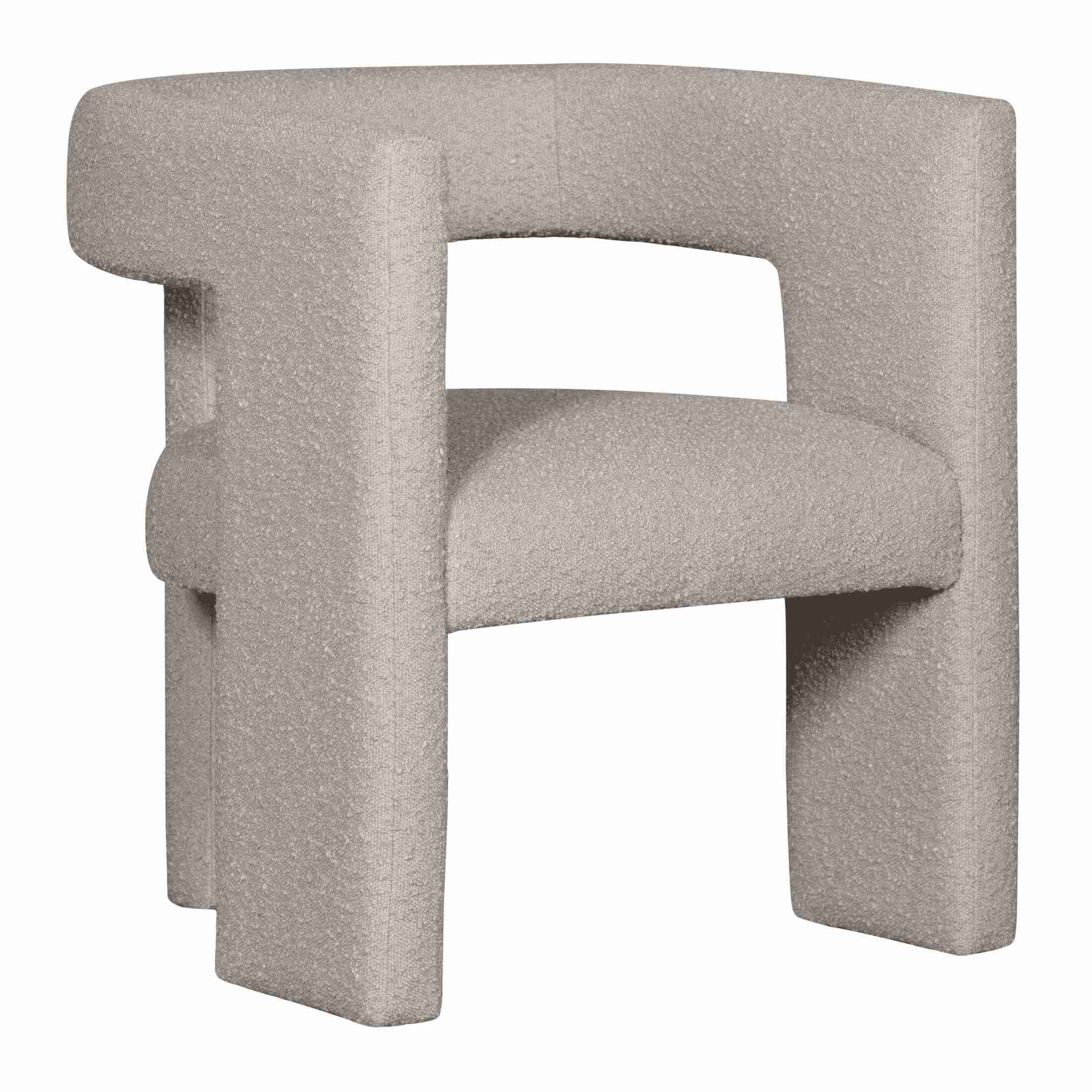 WOOOD Fauteuil Tiwa Bouclé - Beige - Exclusive