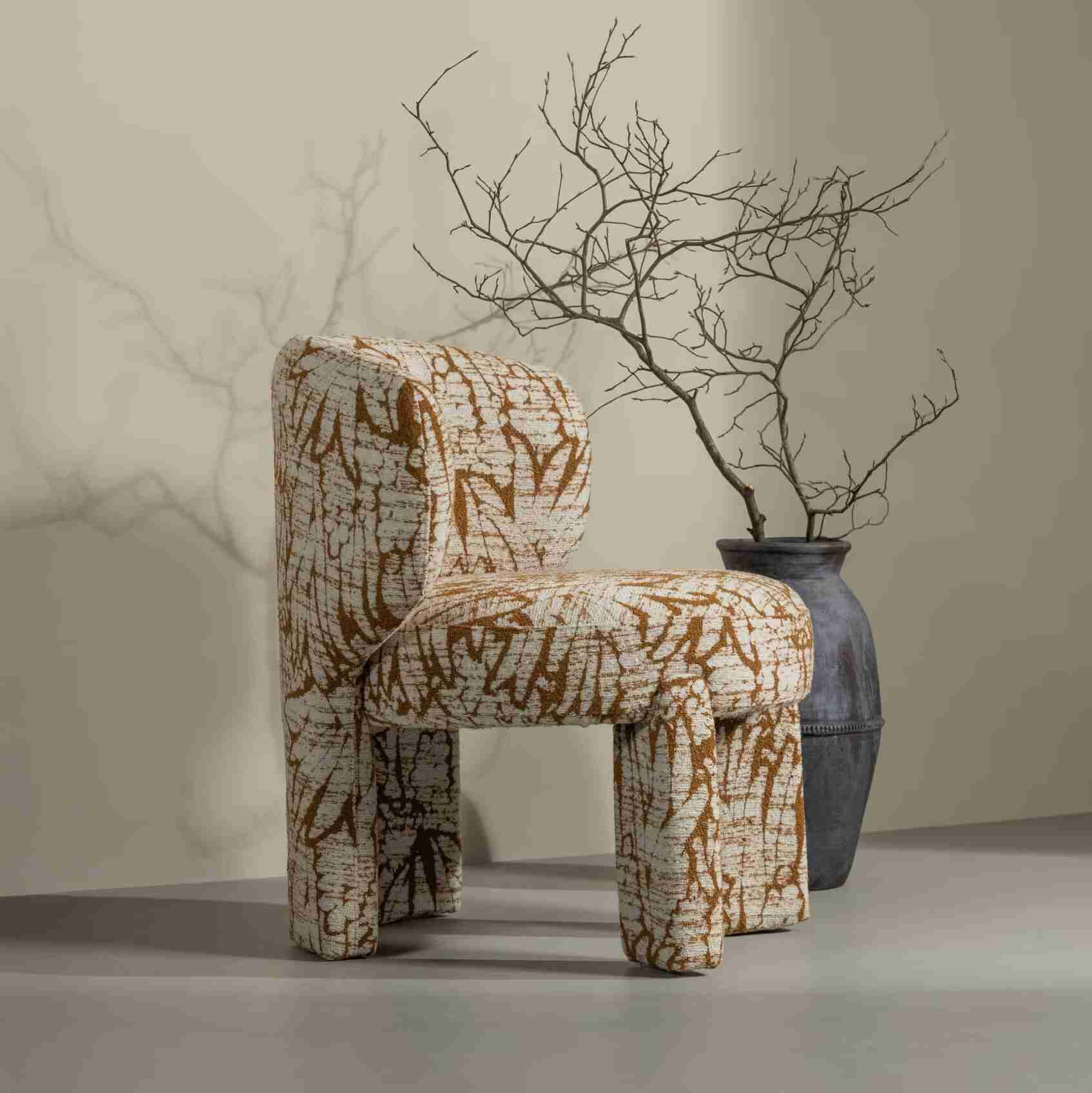 WOOOD Fauteuil Upke Geweven stof - Naturel/Bruin