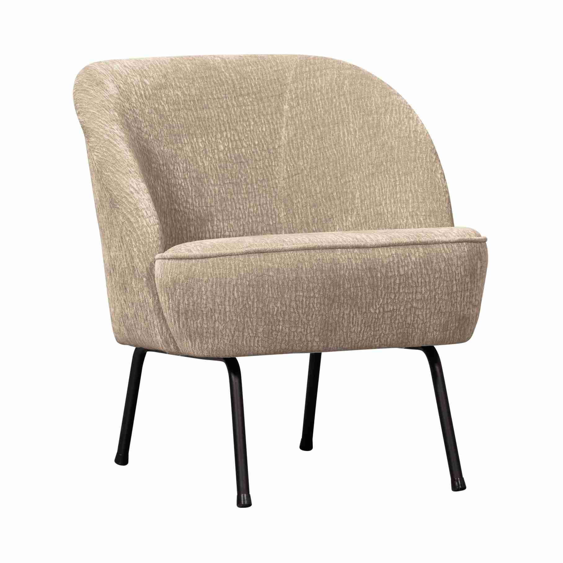 WOOOD Fauteuil Vogue Chenille - Zand - BePureHome
