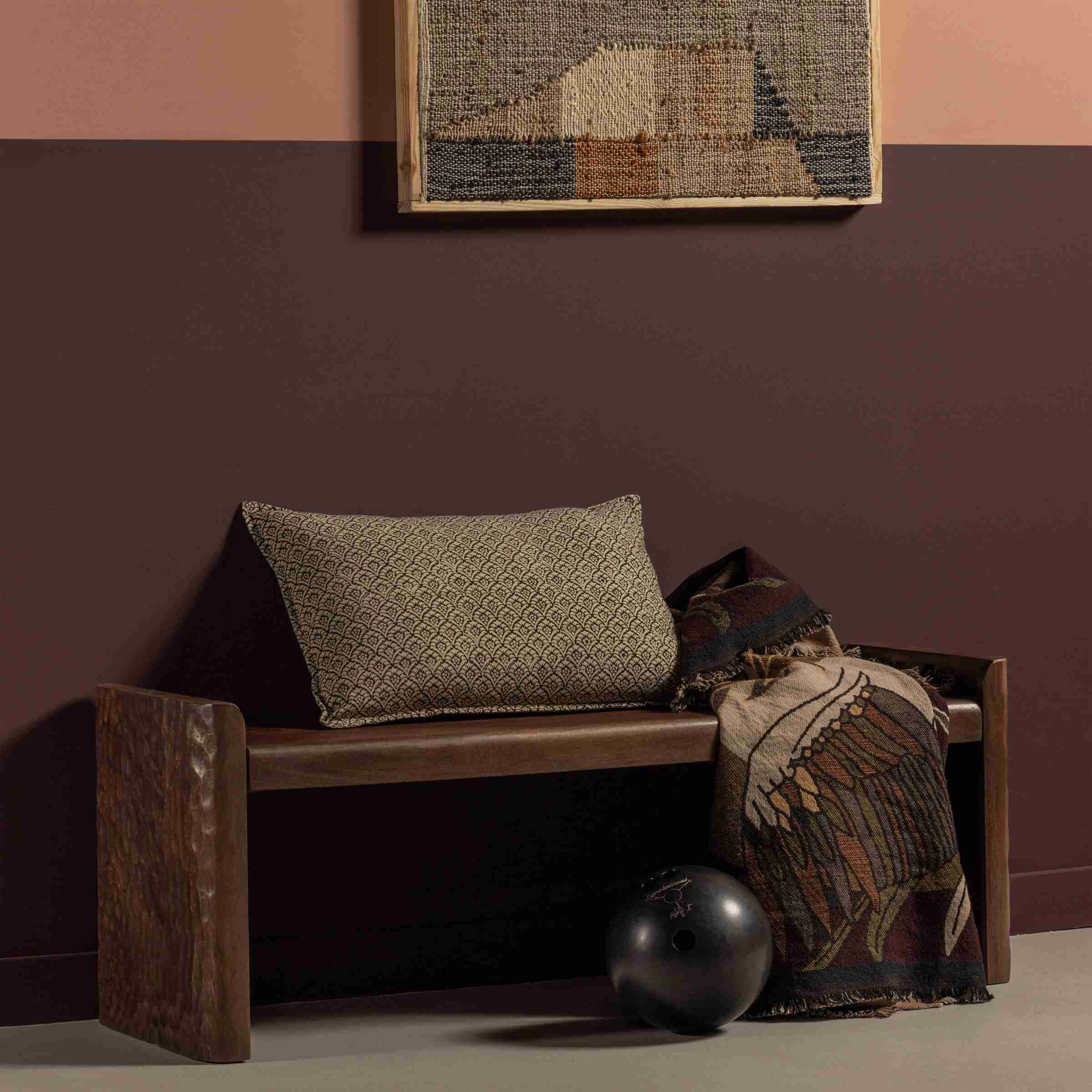 WOOOD Halbank Prop Mangohout - Bruin - BePureHome