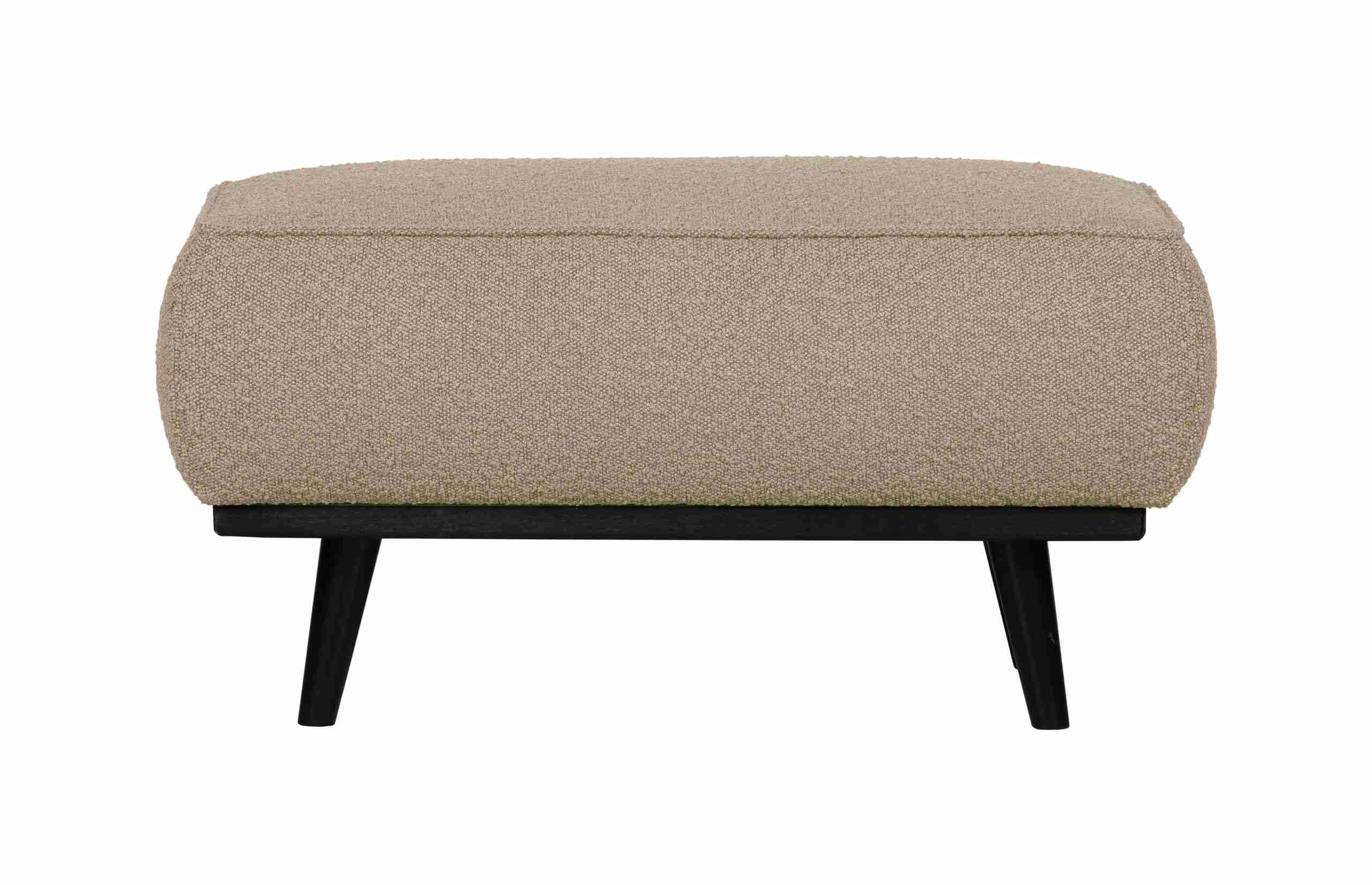 WOOOD Hocker Statement Bouclé - Beige - BePureHome