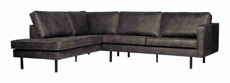 WOOOD Hoekbank Rodeo Links - Antraciet - BePureHome