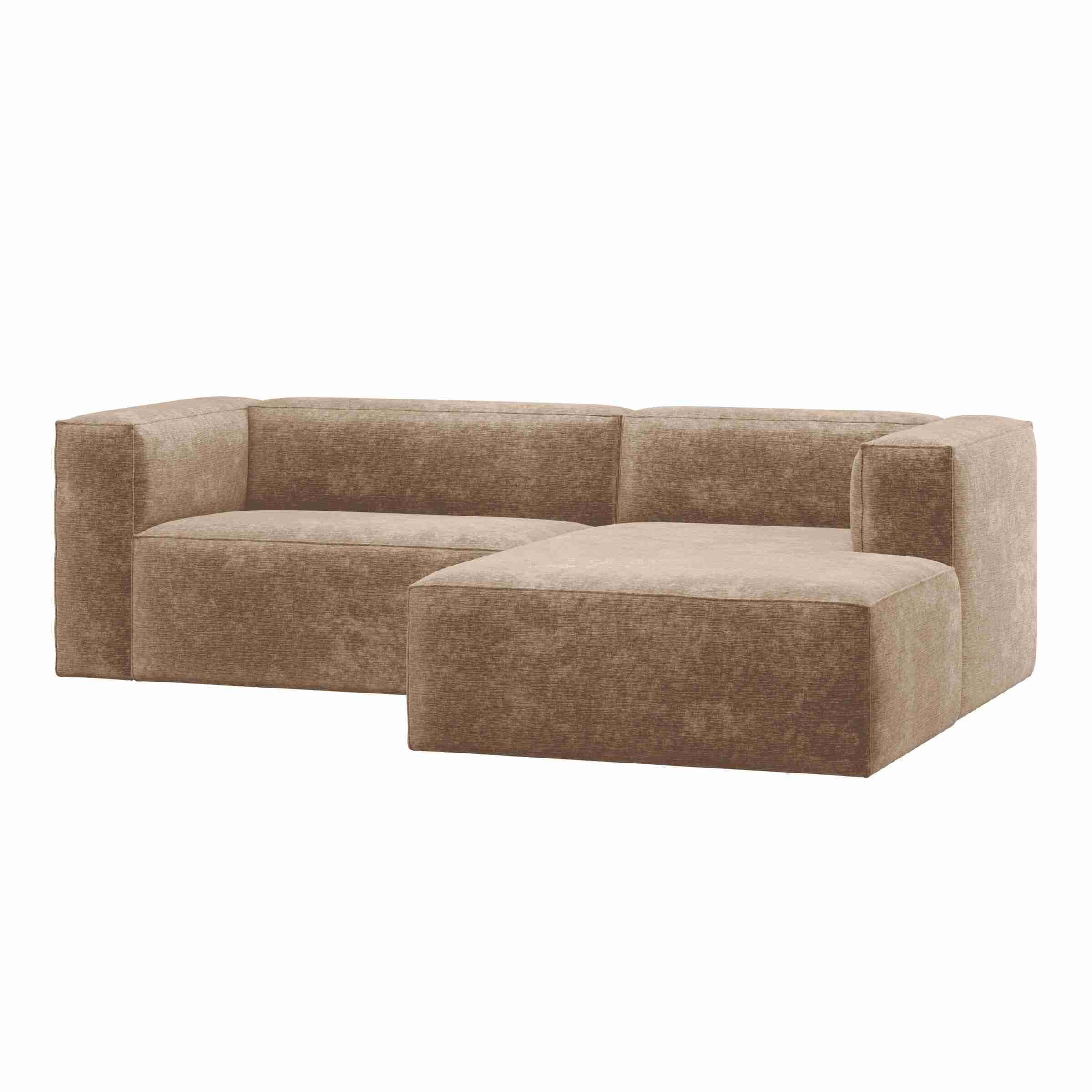 WOOOD Loungebank Bean Rechts, Chenille - Taupe