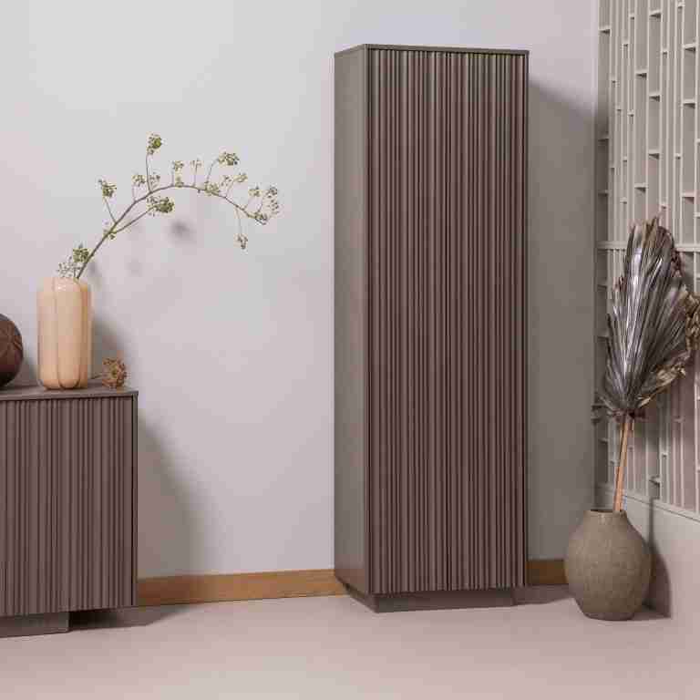 WOOOD Opbergkast Nova Grenenhout, 215 x 67cm - Truffel Bruin