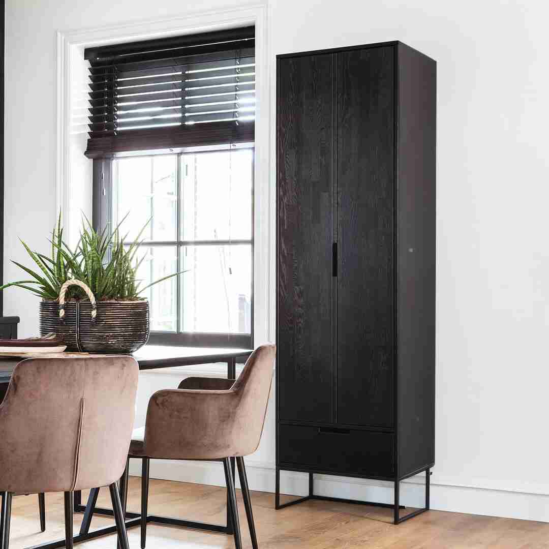 WOOOD Opbergkast Silas 210 x 60cm - Zwart - Exclusive