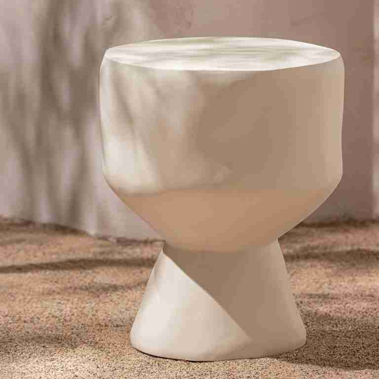 WOOOD Organische Bijzettafel Aur 40cm - Naturel