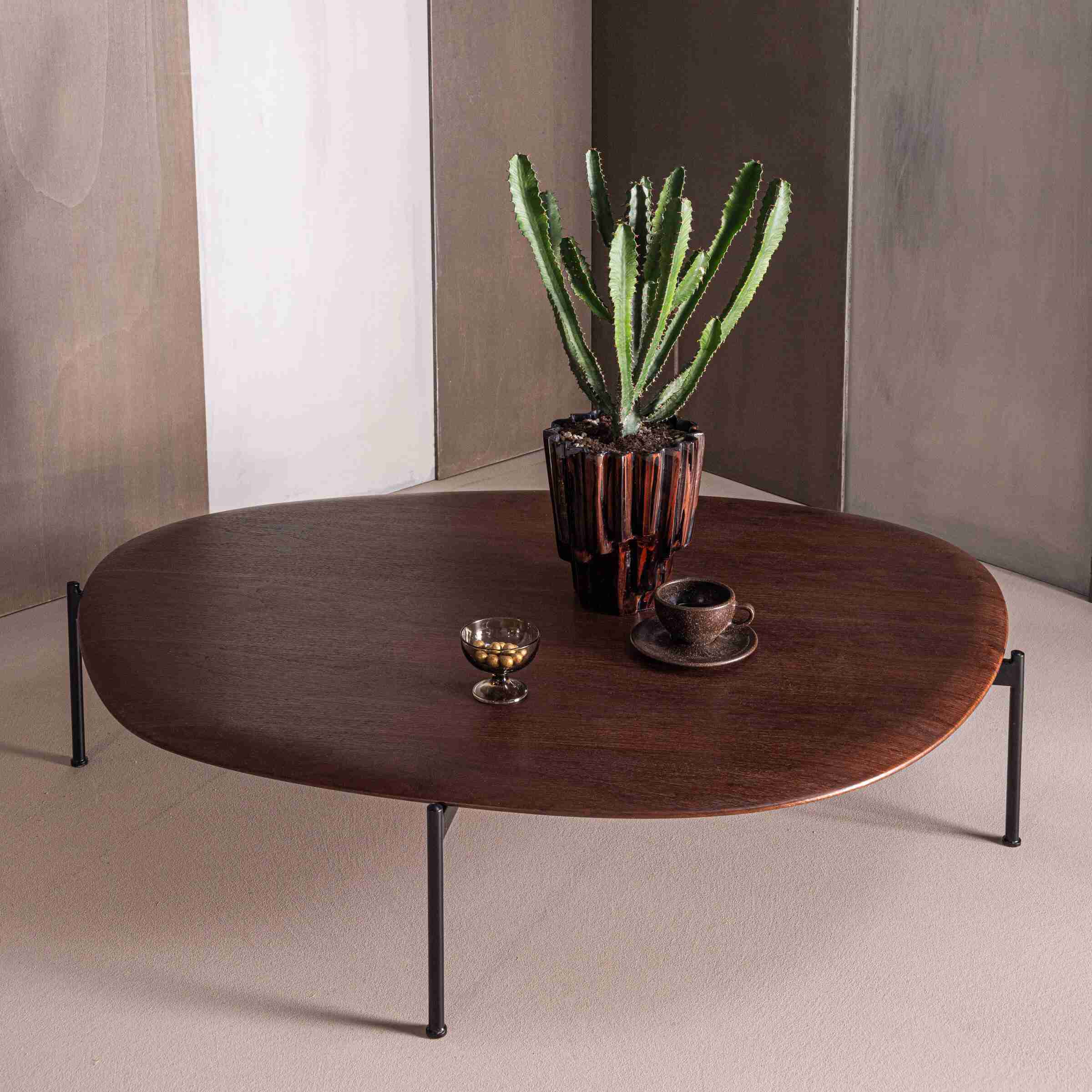 WOOOD Organische Salontafel Kota 121 x 97cm - Bruin