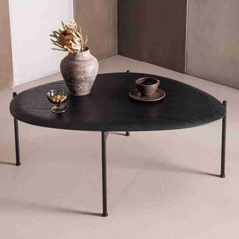 WOOOD Organische Salontafel Kota 92 x 67cm - Zwart