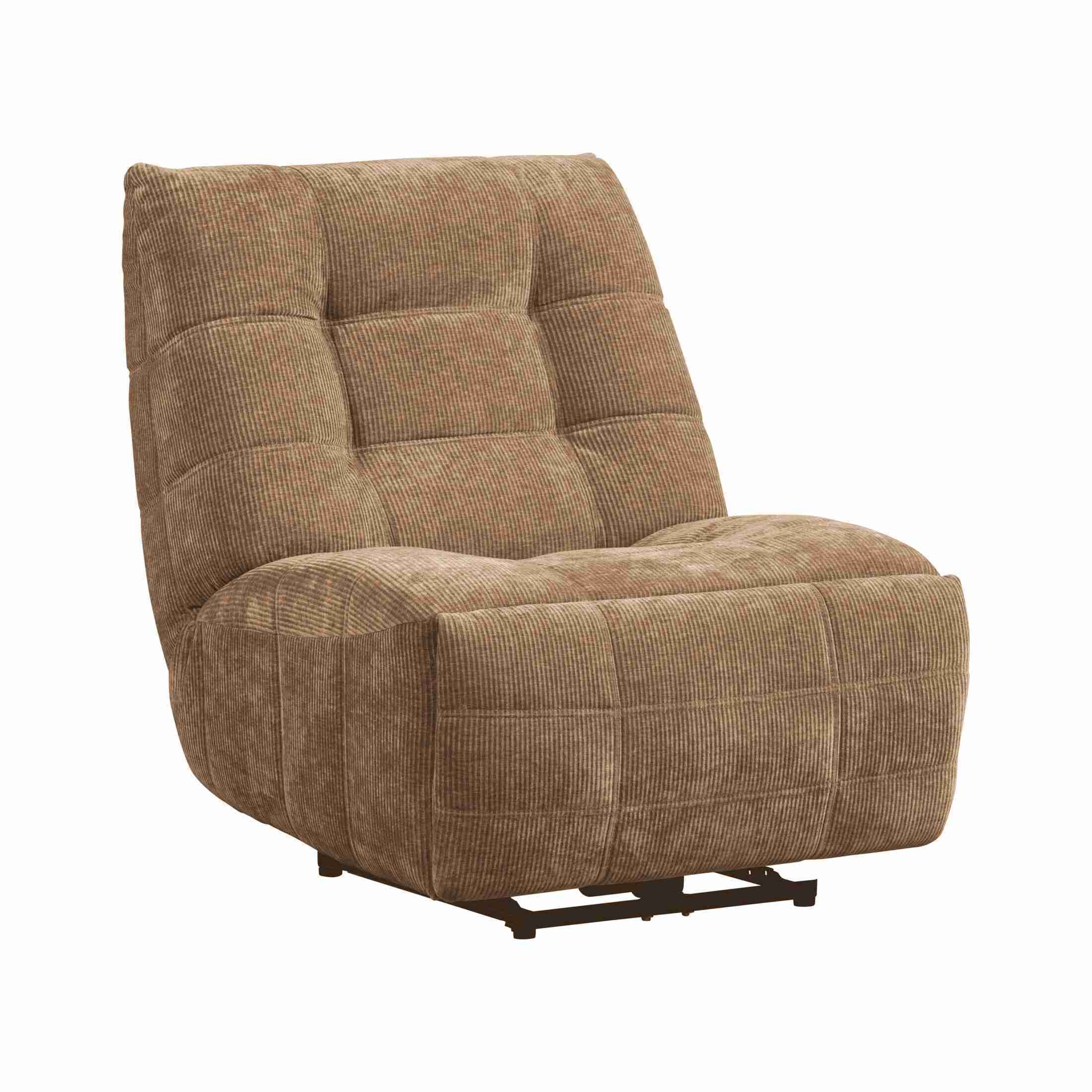 WOOOD Relaxfauteuil Hein Geweven ribstof - Lichtbruin