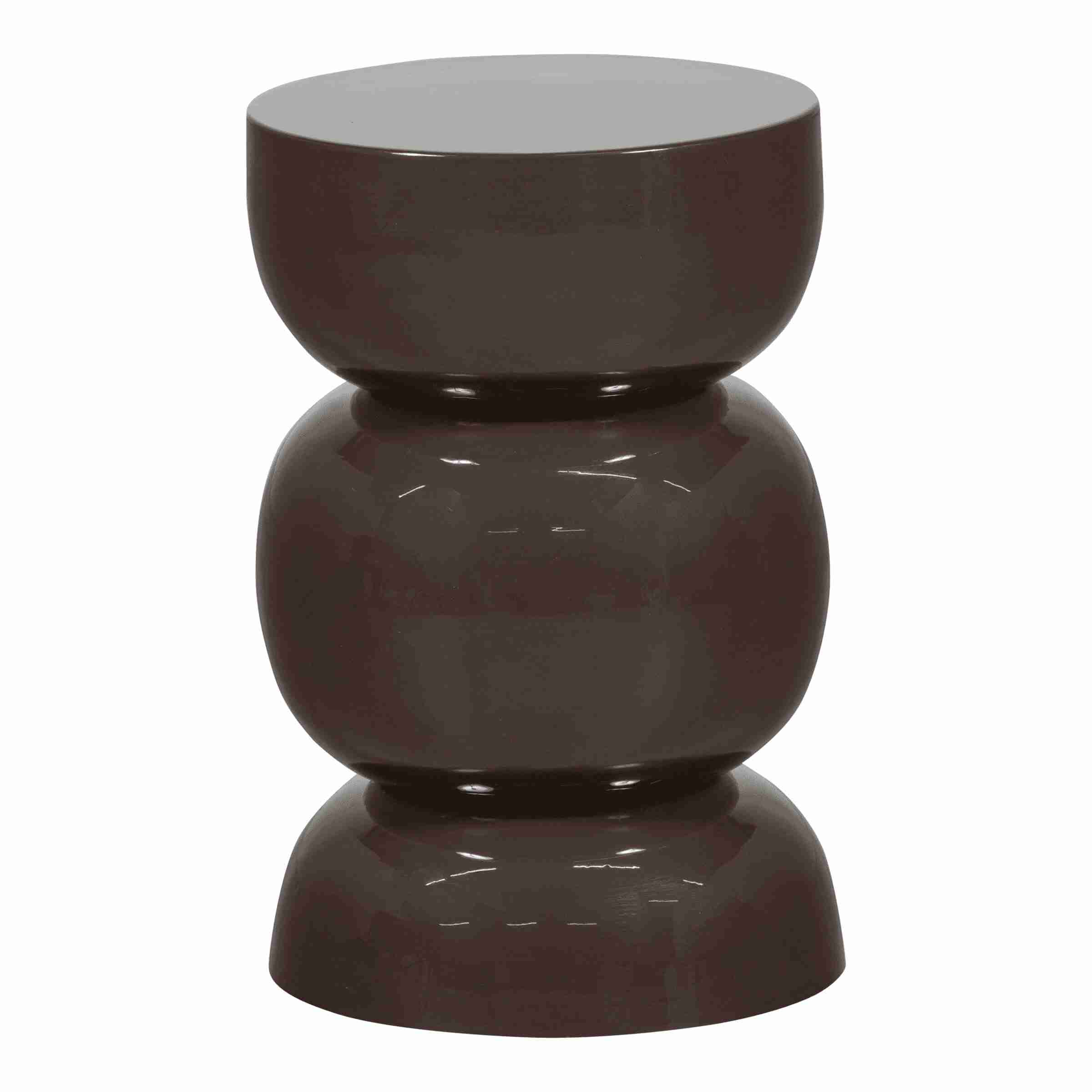 WOOOD Ronde Bijzettafel Breno 30cm - Donkerbruin
