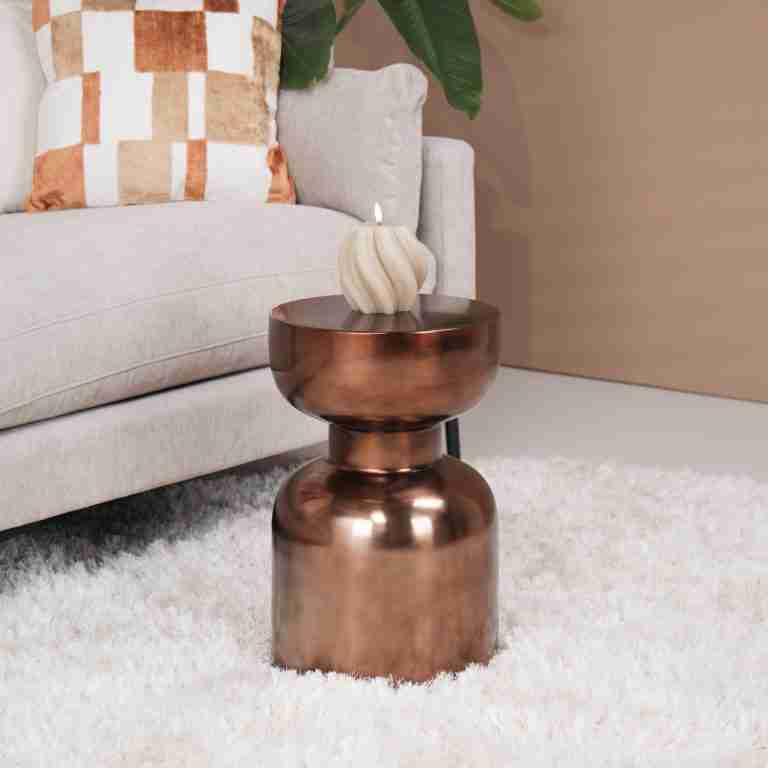 WOOOD Ronde Bijzettafel Frits 30cm - Brons