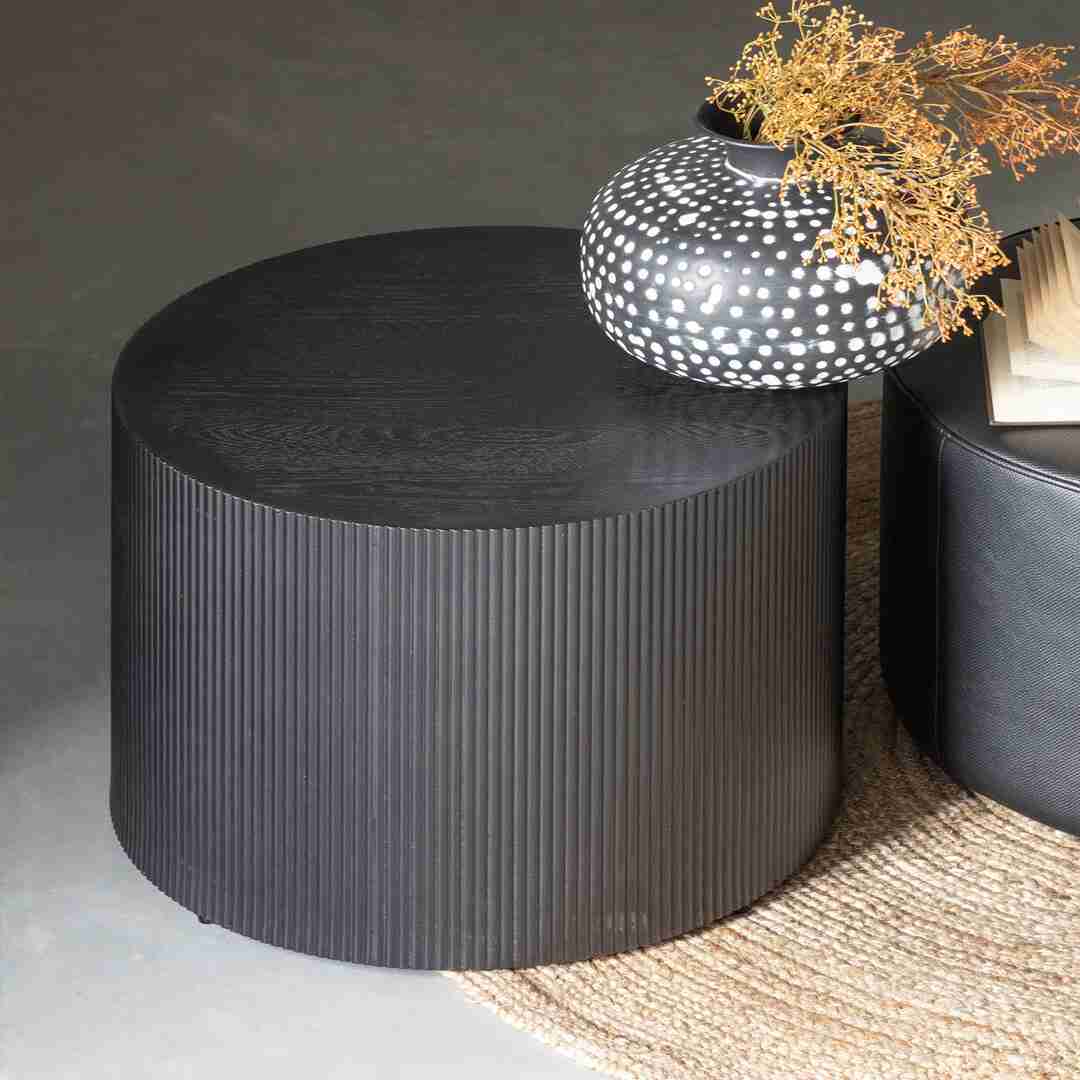 WOOOD Ronde Bijzettafel Sanne √∏60cm - zwart - Exclusive