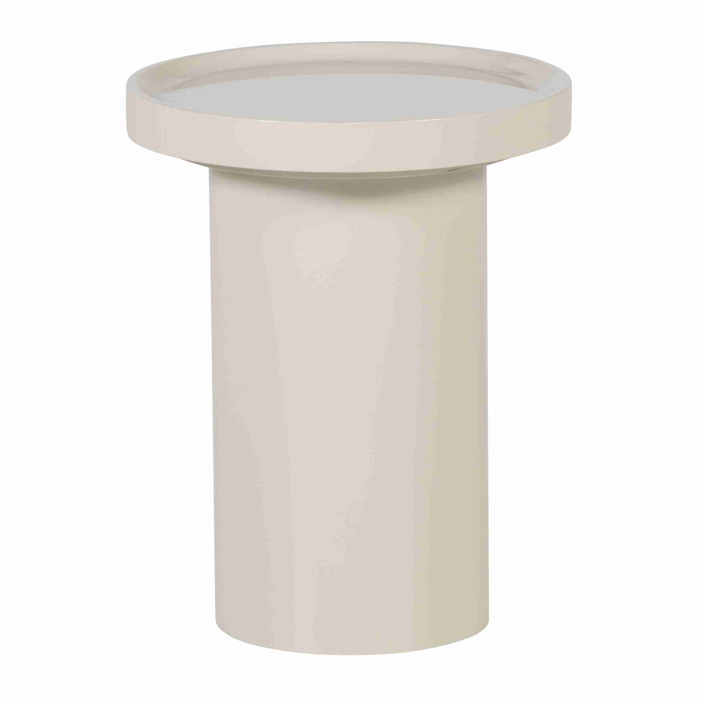 WOOOD Ronde Bijzettafel Veluna 40cm - Zand - Ovaal