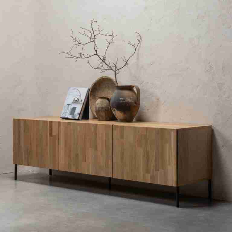 WOOOD TV-meubel Bono Eikenhout, 180cm - Naturel