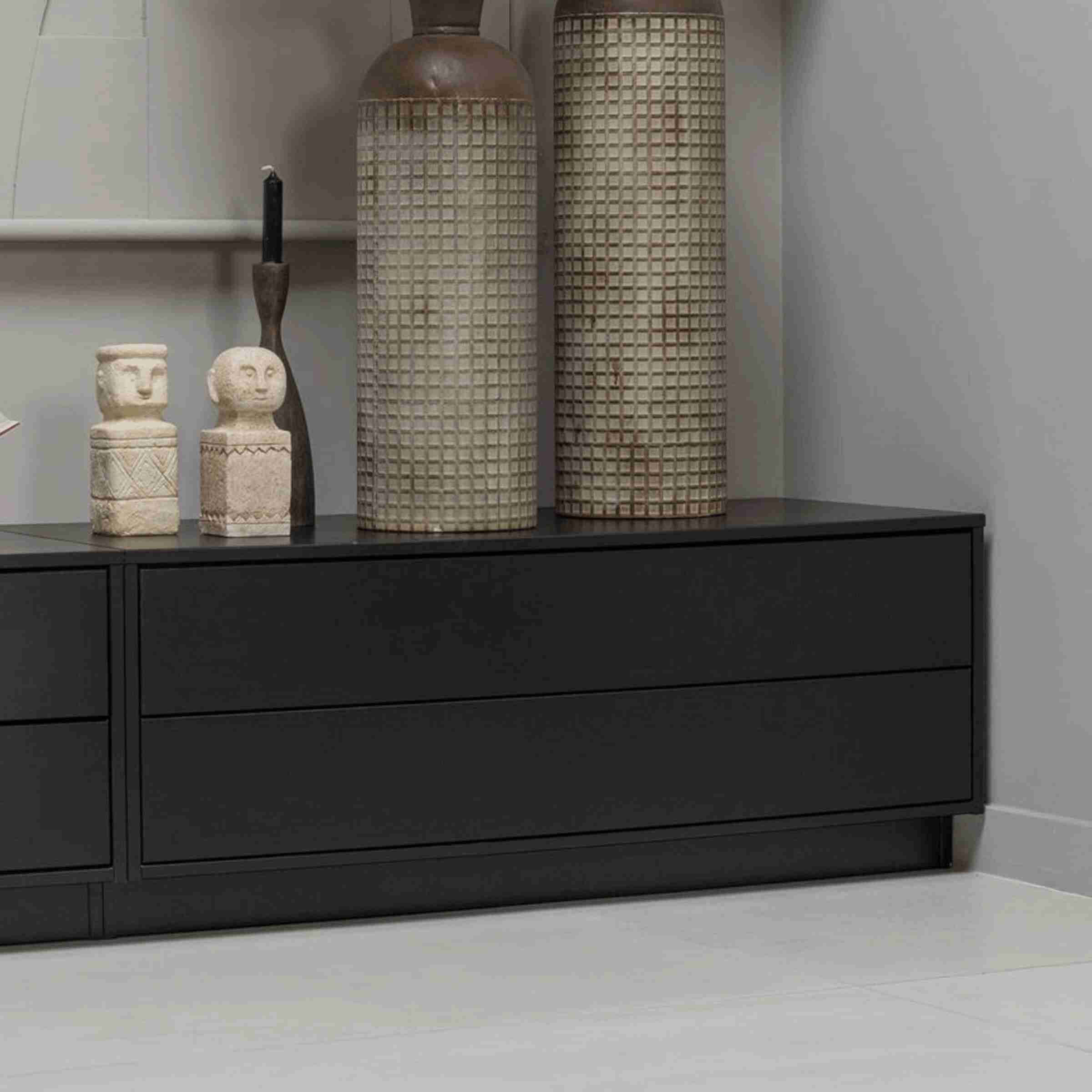 WOOOD TV-meubel Finca Mat zwart, 100cm - Exclusive