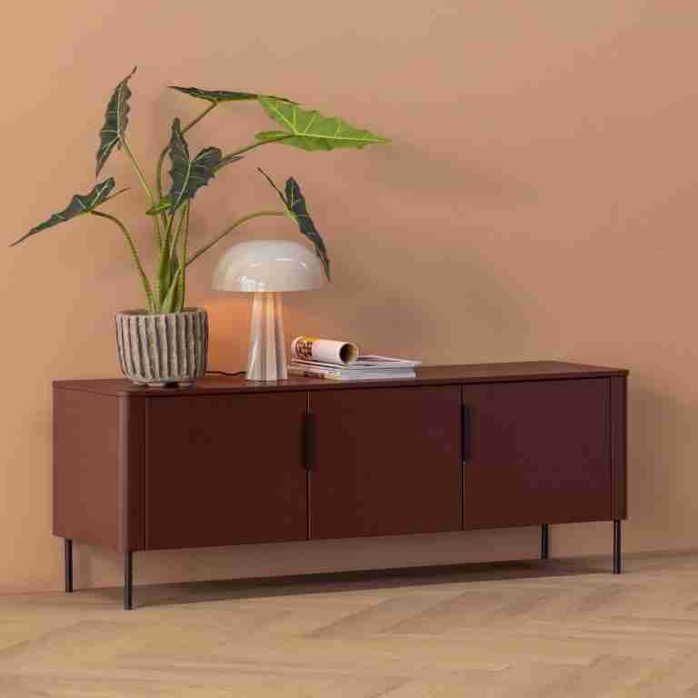 WOOOD TV-meubel Gunnar Grenenhout, 154cm - Bordeaux