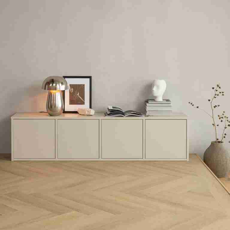 WOOOD TV-meubel Merel Grenenhout, 198cm - Dust