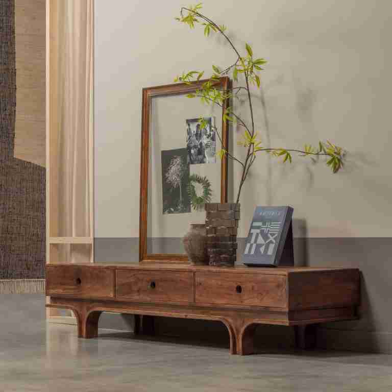 WOOOD TV-meubel Staes Mangohout, 180cm - Walnoot - Exclusive