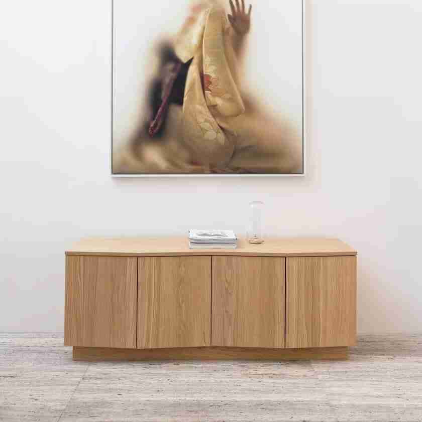 WOOOD TV-meubel Zuma Eikenhout, 133cm - Bruin - Japandi - Exclusive