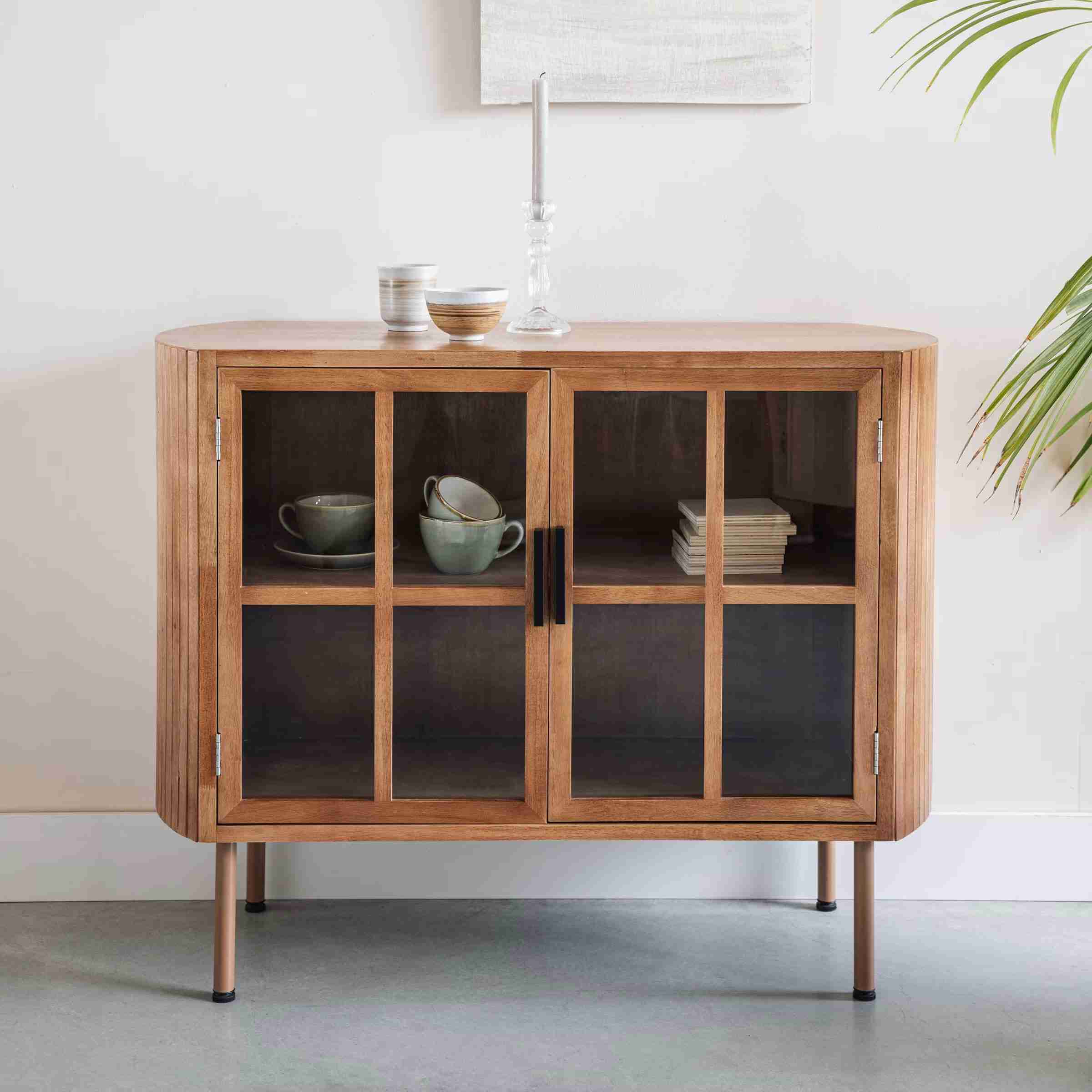 ZILT Dressoir Horacio Rubberhout, 100cm - Bruin