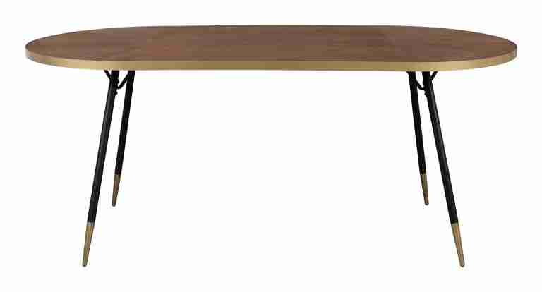 ZILT Eettafel Raziel, 200 x 90cm - Hout - Ovaal
