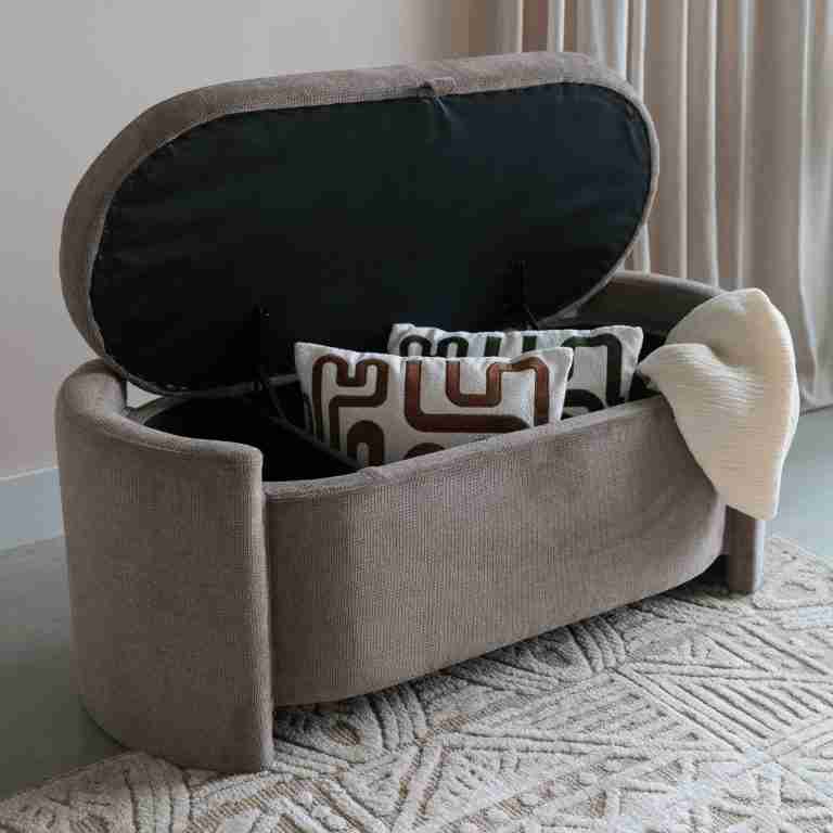 ZILT Halbank Ruthy Met opbergruimte - Taupe
