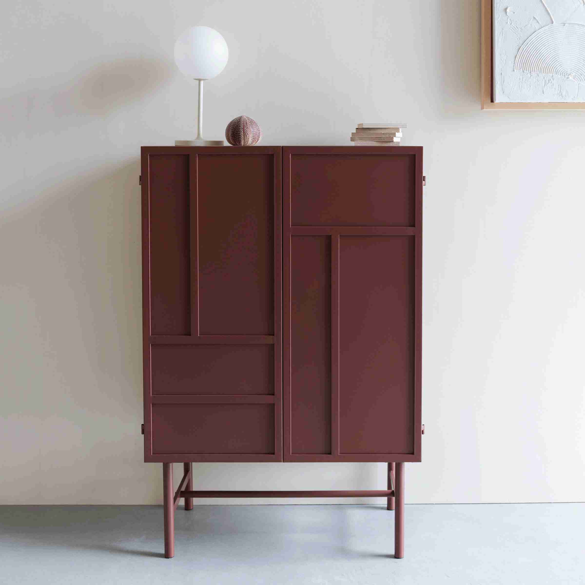 ZILT Opbergkast Chisholm 106 x 70cm - Rood