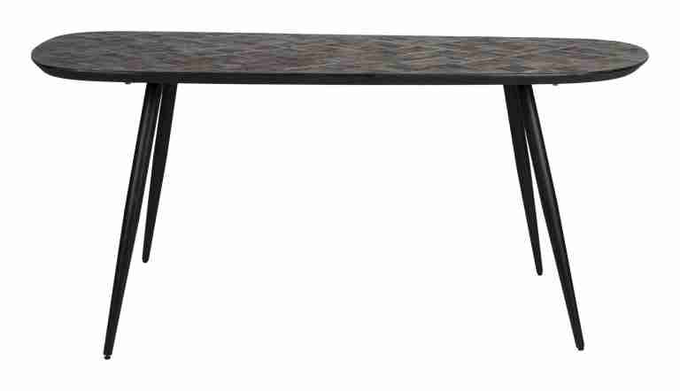 ZILT Organische Eettafel Yasmijn Teakhout, 180 x 95cm - Bruin - Ovaal