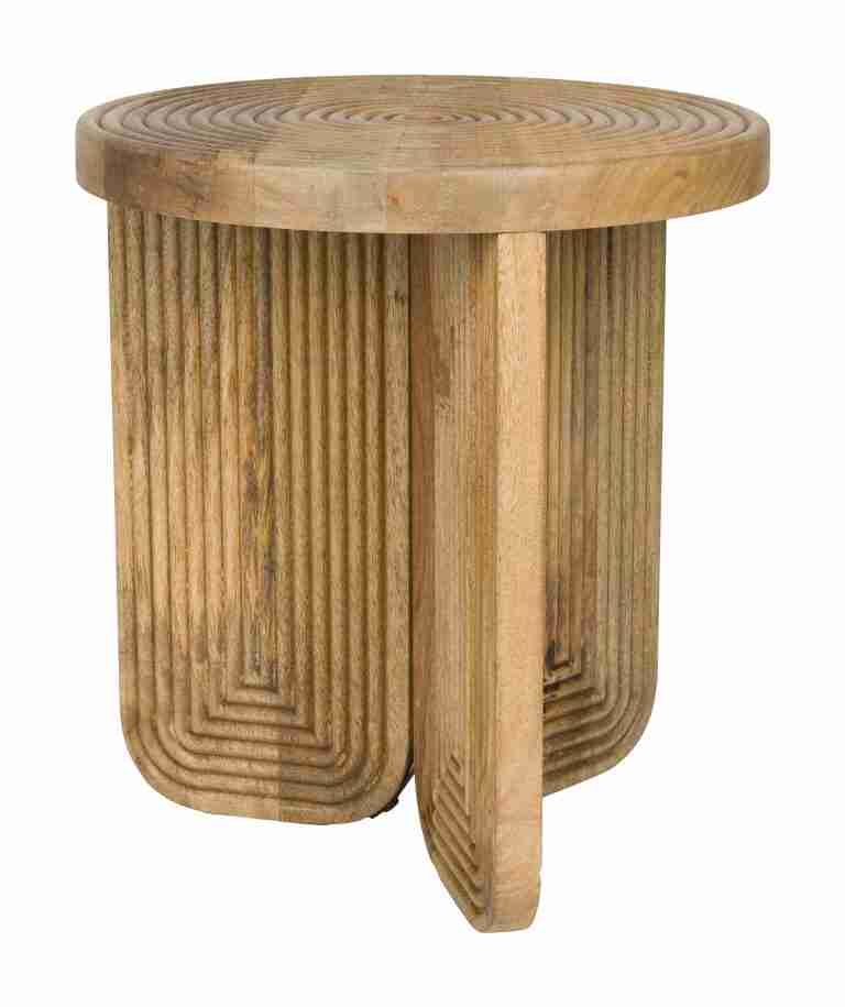 ZILT Ronde Bijzettafel Kang Mangohout, 40cm - Bruin