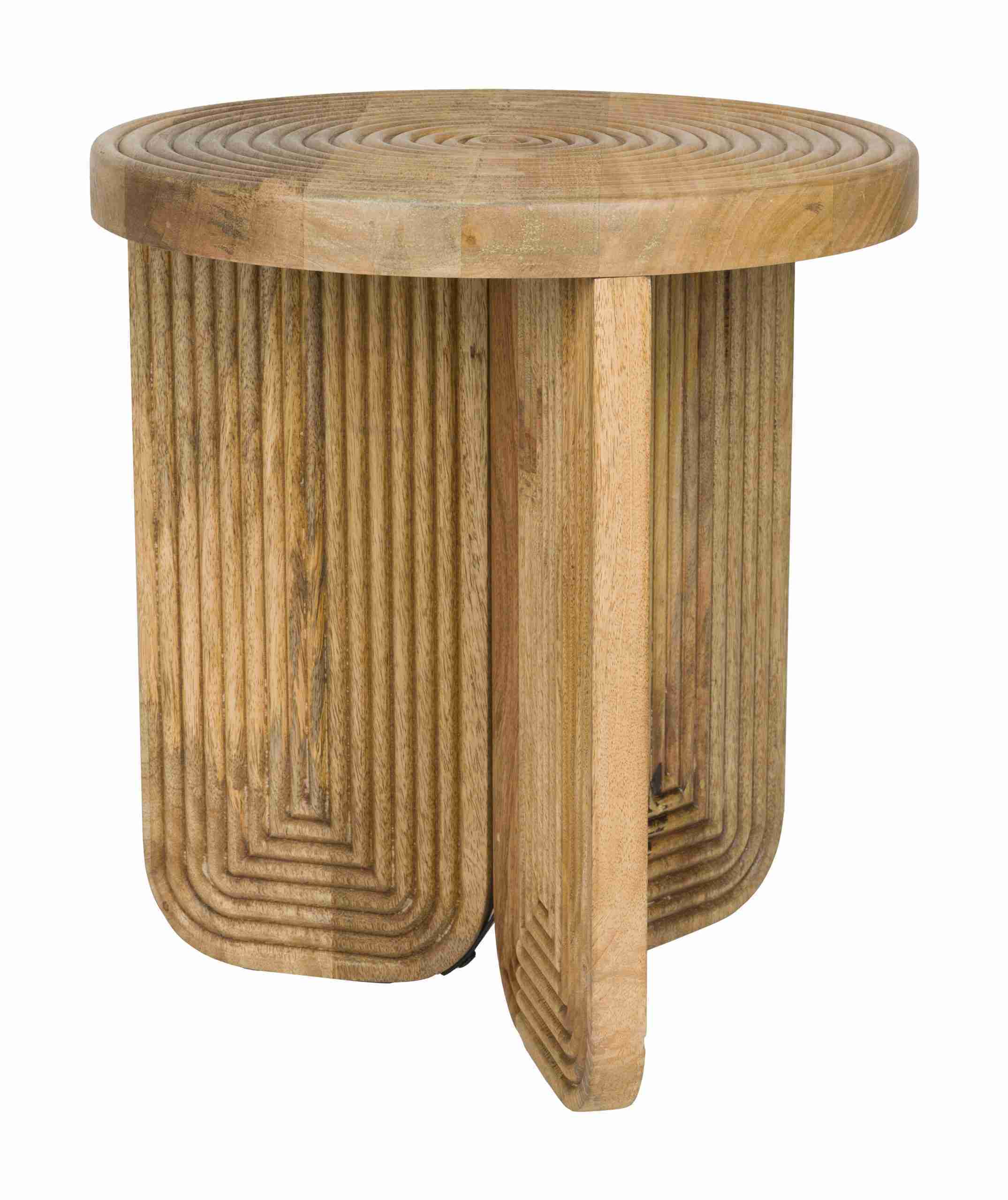 ZILT Ronde Bijzettafel Kang Mangohout, 40cm - Bruin
