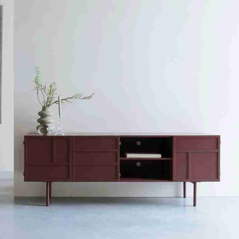 ZILT TV-meubel Chisholm 160cm - Rood