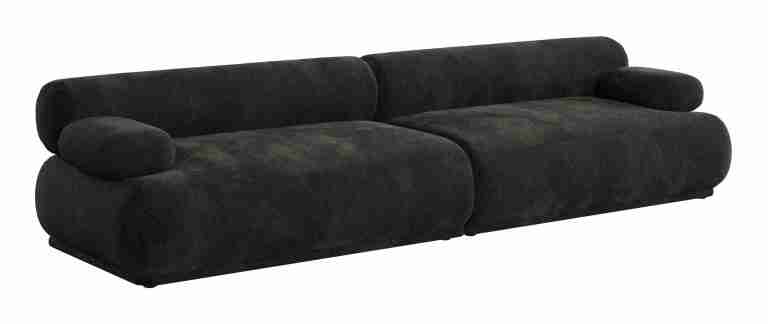 Zuiver 3-zits Bank Rembrandt 316cm, Ribstof - Bruin