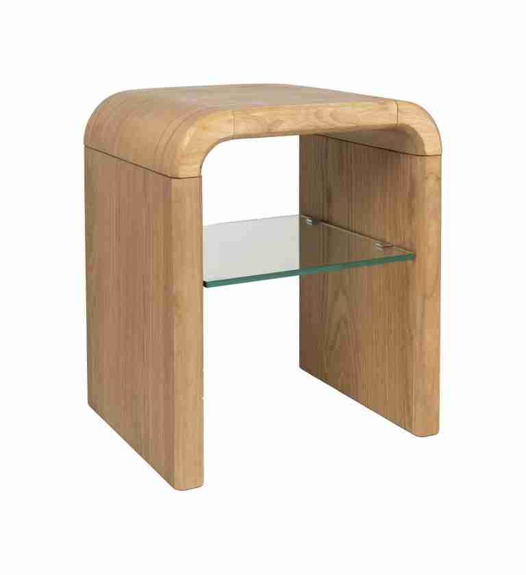 Zuiver Bijzettafel Brave Eiken en rubberhout, 50 x 42cm - Naturel